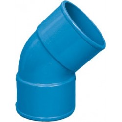 Curva a 45' F/F diam.50 a largo raggio blu