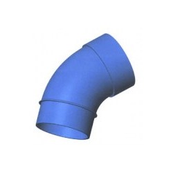 Curva a 45' M/F diam. 50 largo raggio blu