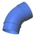 Curva a 45° M/F diam.50 largo raggio blu