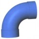 Curva 90° FF diam.50 Largo raggio blu